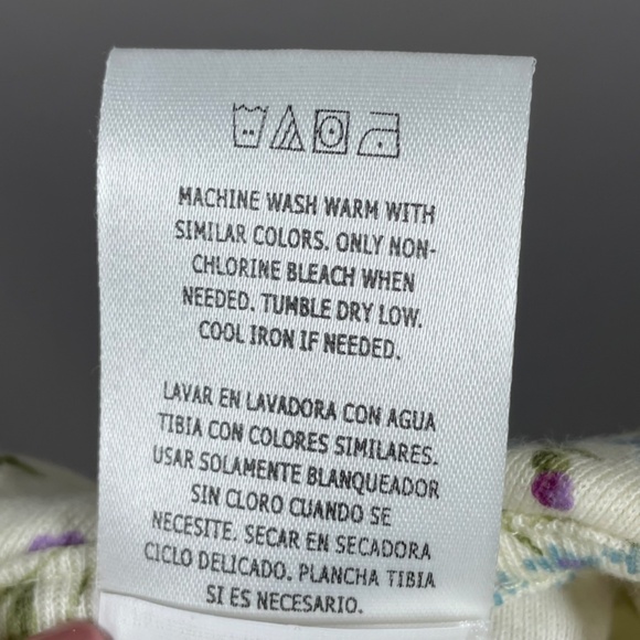 NEW Vintage McDonalds McKids Jumper Dress Set Girls 12 Months purple blue floral - Picture 8 of 12